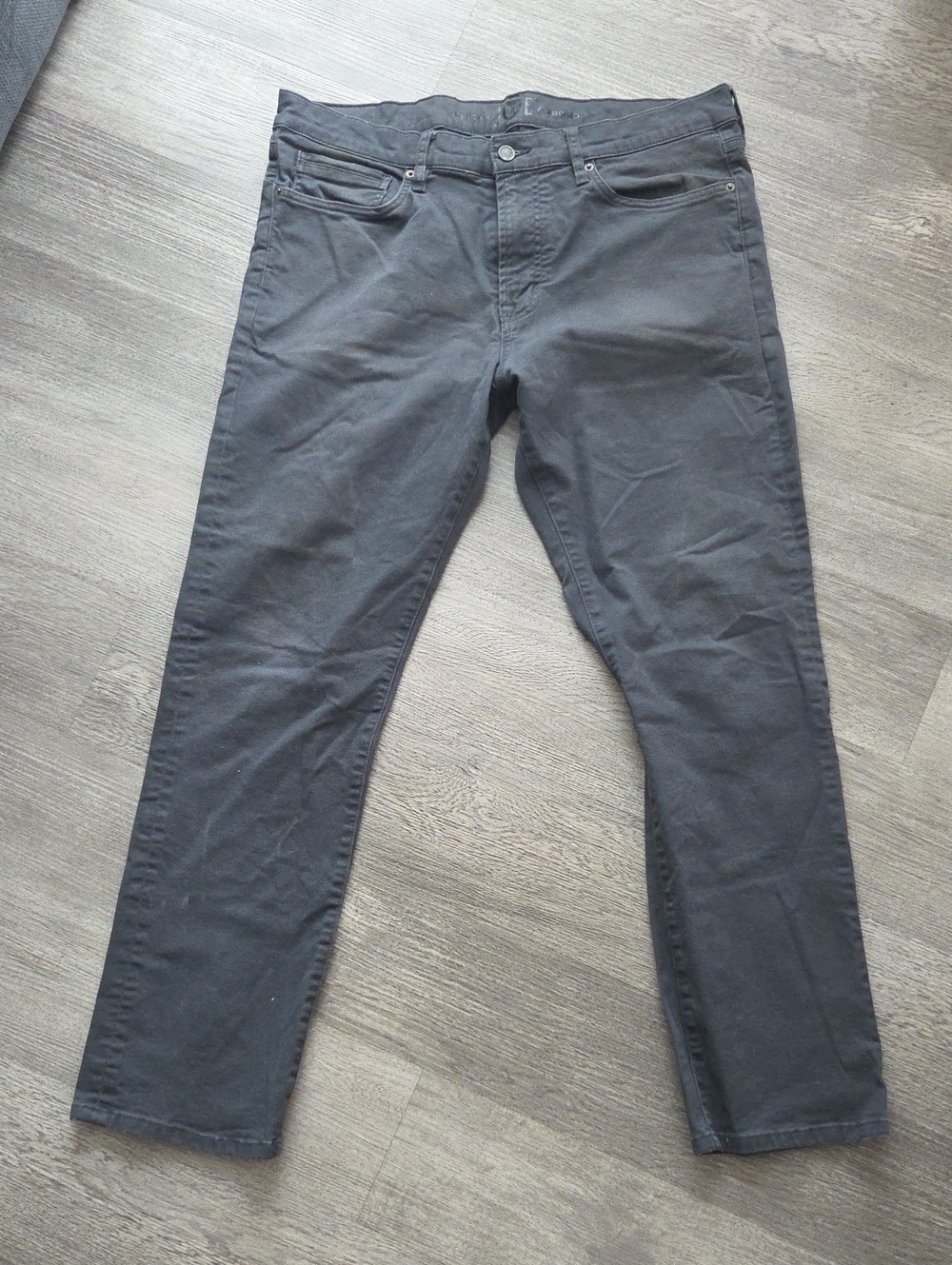 Men's Pipe Slim Fit Grey Jeans 38x32